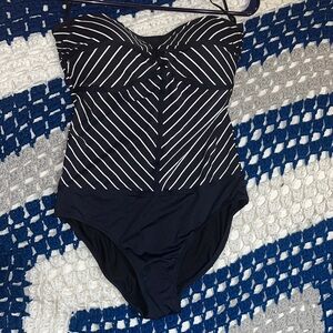 Red Carter Black, White and Navy Blue One Piece swimsuit